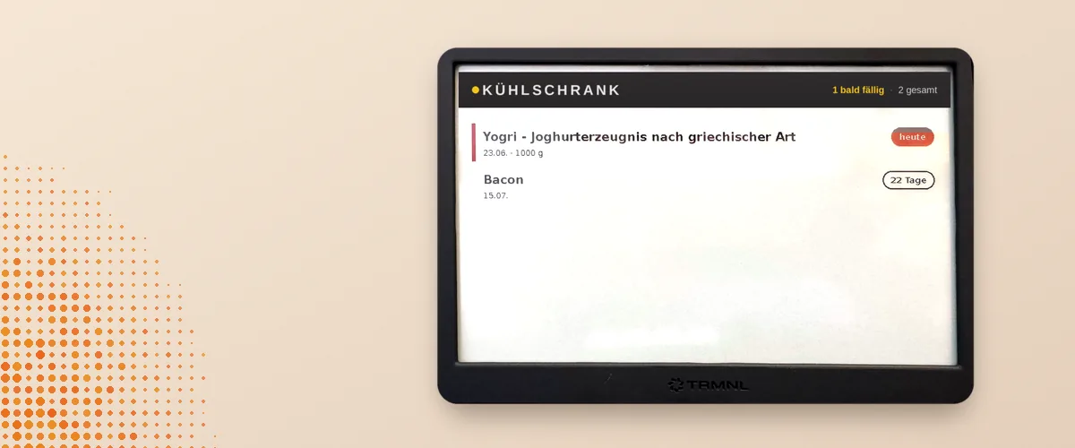 TRMNL BWRY: Ein E-Ink-Display gegen abgelaufenen Joghurt TRMNL BWRY: Ein E-Ink-Display gegen abgelaufenen Joghurt